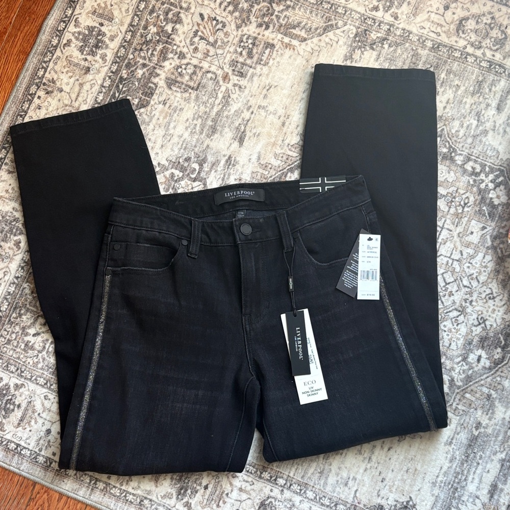 Liverpool Women's Dark Black Skinny Jeans